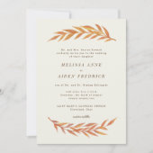 Eenvoudige Tak Formele Woorden Autumn Wedding Kaart (Voorkant)