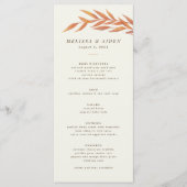 Eenvoudige Tak Formele Woorden Autumn Wedding Menu (Voorkant)