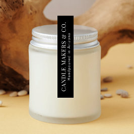 Eenvoudige Tamper Proof Dunne Kaarsenkruik Zwart L Labels