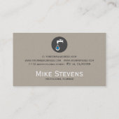 Eenvoudige Tan & Grey loodgietersdiensten Visitekaartje (Achterkant)