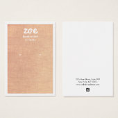 Eenvoudige Tan Linen Earring-schermkaart Visitekaartje (Voorkant /achterkant)
