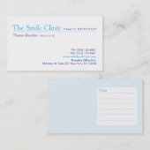 Eenvoudige Tandarts Familie Tandheelkunde Wit Visitekaartje (Voorkant / Achterkant)