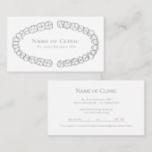 Eenvoudige tandarts tanden afspraak herinnering afsprakenkaartje (Voorkant / Achterkant)