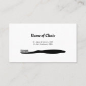 Eenvoudige tandenborstel afspraak herinnering afsprakenkaartje (Achterkant)