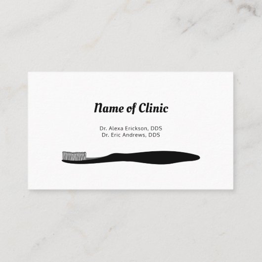 Eenvoudige tandenborstel afspraak herinnering afsprakenkaartje (Achterkant)