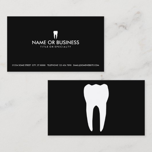 eenvoudige tandheelkunde visitekaartje (Voorkant / Achterkant)