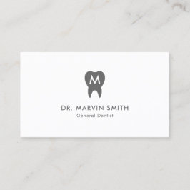 Eenvoudige tandheelkundige monogram tandheelkundig afsprakenkaartje