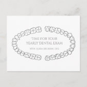 Eenvoudige tandheelkundige tandaanwijzer briefkaart (Voorkant)