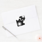 Eenvoudige tandwielen Cogs Vierkante Sticker (Envelop)