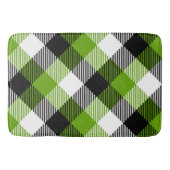 Eenvoudige Tartan Plaids Neon Green Badmat (Voorkant)