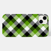 Eenvoudige Tartan Plaids Neon Green Case-Mate iPhone Case (Achterkant (horizontaal))