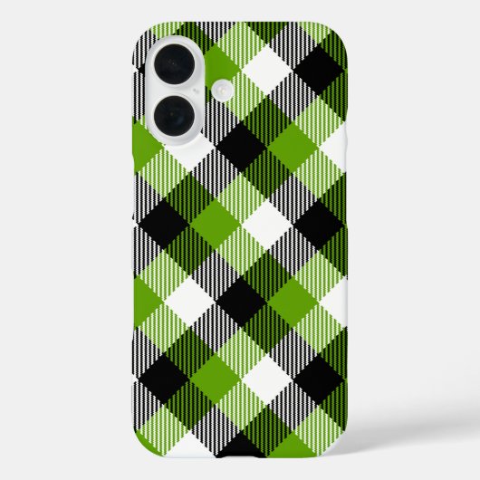 Eenvoudige Tartan Plaids Neon Green Case-Mate iPhone Case (Achterkant)