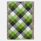 Eenvoudige Tartan Plaids Neon Green Deken (Voorkant Verticaal)