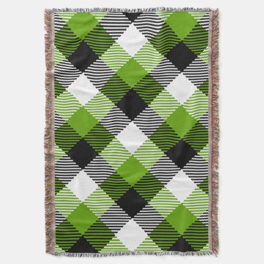 Eenvoudige Tartan Plaids Neon Green Deken (Voorkant Verticaal)