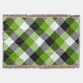 Eenvoudige Tartan Plaids Neon Green Deken (Voorkant)