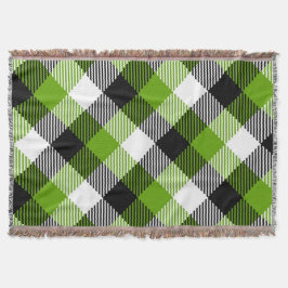 Eenvoudige Tartan Plaids Neon Green Deken