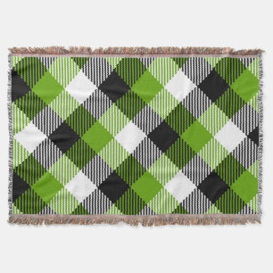 Eenvoudige Tartan Plaids Neon Green Deken