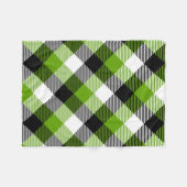 Eenvoudige Tartan Plaids Neon Green Fleece Deken (Voorkant (Horizontaal))