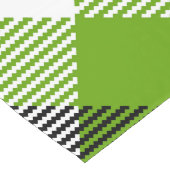 Eenvoudige Tartan Plaids Neon Green Lange Tafelloper (Hoek)