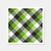 Eenvoudige Tartan Plaids Neon Green Servet (Voorkant)