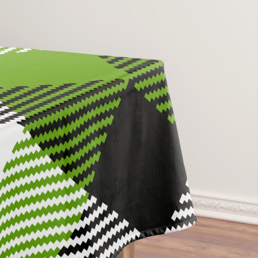 Eenvoudige Tartan Plaids Neon Green Tafelkleed (Voorbeeld)