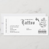 Eenvoudige Tatoeage Laat je Tatoeëren Cadeaubon Gi Kaart (Voorkant)