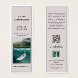 Eenvoudige Taupe Auteur promotiemateriaal Bladwijz Mini Visitekaartjes