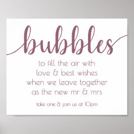 Eenvoudige Taupe Bubbles | Activiteiten in de omge Poster