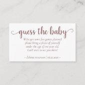 Eenvoudige taupe douche | Desert Roos Photo Reques Informatiekaartje (Voorkant)