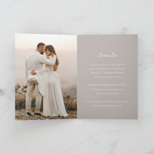 Eenvoudige Taupe foto Elegant bruiloft (Binnen)