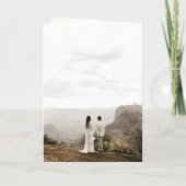 Eenvoudige Taupe foto Elegant bruiloft (Achterkant)