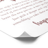 Eenvoudige taupe late night luiers | Woestijn Roos Poster (Hoek)