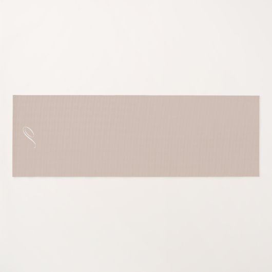 Eenvoudige Taupe neutrale minimalistische oefening Yogamat (Voorkant (horizontaal))