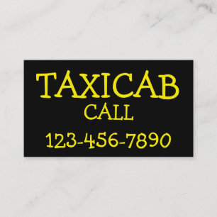 Eenvoudige Taxi met Vet Lettertype Visitekaartje