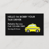 Eenvoudige taxi Visitekaartjes (Voorkant)