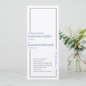 Eenvoudige Tea-Length Border Jewish Wedding Invita Kaart (Staand voorkant)