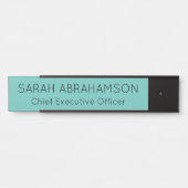 Eenvoudige Teal naamplaat - deur bord (Voorkant)