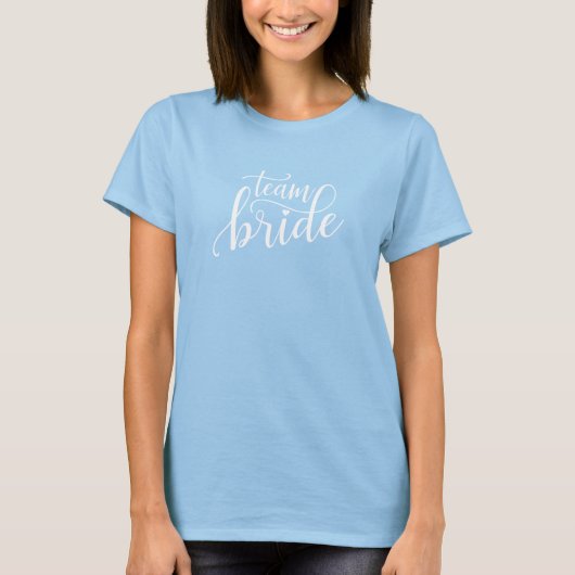Eenvoudige Team bruid bruiloft kalligrafie | T-shi T-shirt (Voorkant)