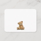 Eenvoudige Teddy Bear Luier Raffle Enclosure Kaart (Achterkant)