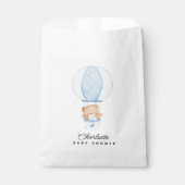 Eenvoudige teddybeer blauwe ballon bedankzakje (Voorkant)