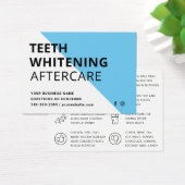 Eenvoudige teeth Whitening Aftercare Instructions Visitekaartje (Bureau)