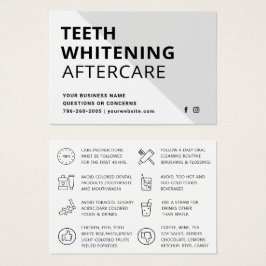 Eenvoudige teeth Whitening Aftercare Instructions Visitekaartje