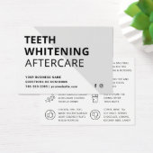Eenvoudige teeth Whitening Aftercare Instructions Visitekaartje (Bureau)