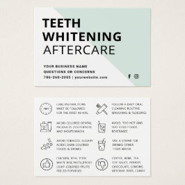 Eenvoudige teeth Whitening Aftercare Instructions Visitekaartje