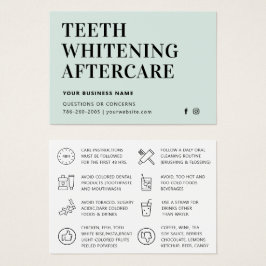 Eenvoudige teeth Whitening Aftercare Kaart