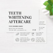 Eenvoudige teeth Whitening Aftercare Kaart (Bureau)