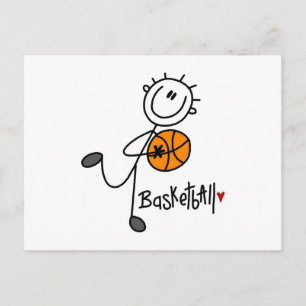 Eenvoudige tekenfilmfiguur Basketball T-shirts en  Briefkaart