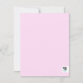 Eenvoudige tekening Floral roze Notitiekaartje (Achterkant)