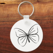 Eenvoudige tekening van de vlinderlijn sleutelhanger (Voorkant)