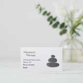 Eenvoudige tekening van massagestonen afsprakenkaartje (Staand voorkant)